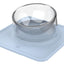 Pet Life ® 'Surface' Anti-Skid and Anti-Spill Curved and Clear Removable Pet Bowl