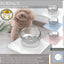 Pet Life ® 'Surface' Anti-Skid and Anti-Spill Curved and Clear Removable Pet Bowl