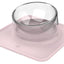 Pet Life ® 'Surface' Anti-Skid and Anti-Spill Curved and Clear Removable Pet Bowl