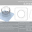 Pet Life ® 'Surface' Anti-Skid and Anti-Spill Curved and Clear Removable Pet Bowl
