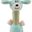 Pet Life ® Totty-Chew' Plush and Rubber Squeaking Newborn Teething Cat and Dog Toy