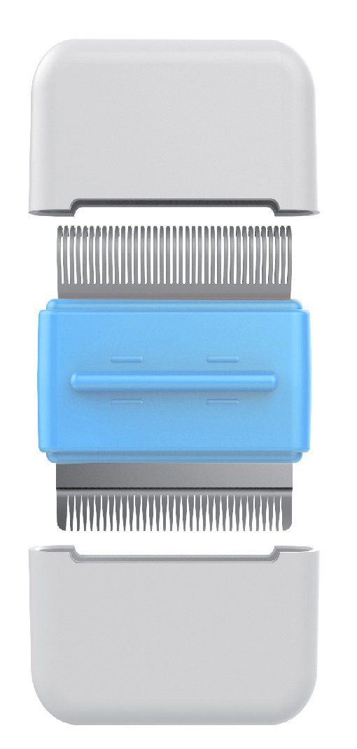 Pet Life ® 'Zipocket' 2-in-1 Underake and Stainless Steel Travel Grooming Pet Comb