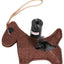 Pet Life ®Fleece Dog Shaped Travel Waste Bag Dispenser with 2 Rolls