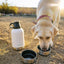 HydroPet® 64 oz Portable Dog Water Bottle – Stainless Steel Travel Flask with 2 Detachable Bowls, Carry Bag & Strap