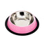 Country Living Ribbed Stainless Steel Dog Bowls, Non-Slip, Set of 2 – Carnation Pink
