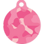 Pink Camo HD Dog ID Tag
