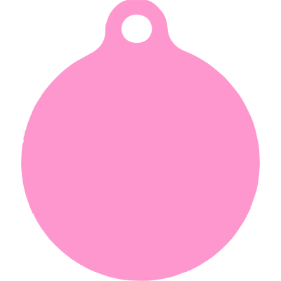 Pink Polka Dot HD Dog ID Tag