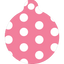 Pink Polka Dot HD Dog ID Tag