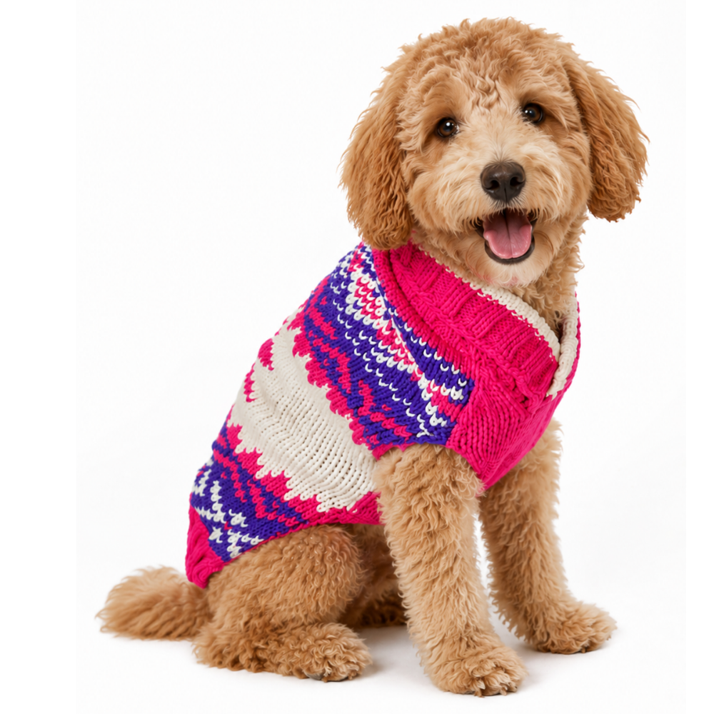 Pink Vail Dog Sweater