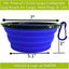 Single Blue Silicone Collapsible Travel Bowl - 12oz