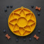 Sunflower Softie eTray Slow Feeder Dog Bowl | Soft Shallow Lick Mat | Yellow & Purple | USA Made