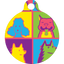 Pop Art Dogs HD Dog ID Tag