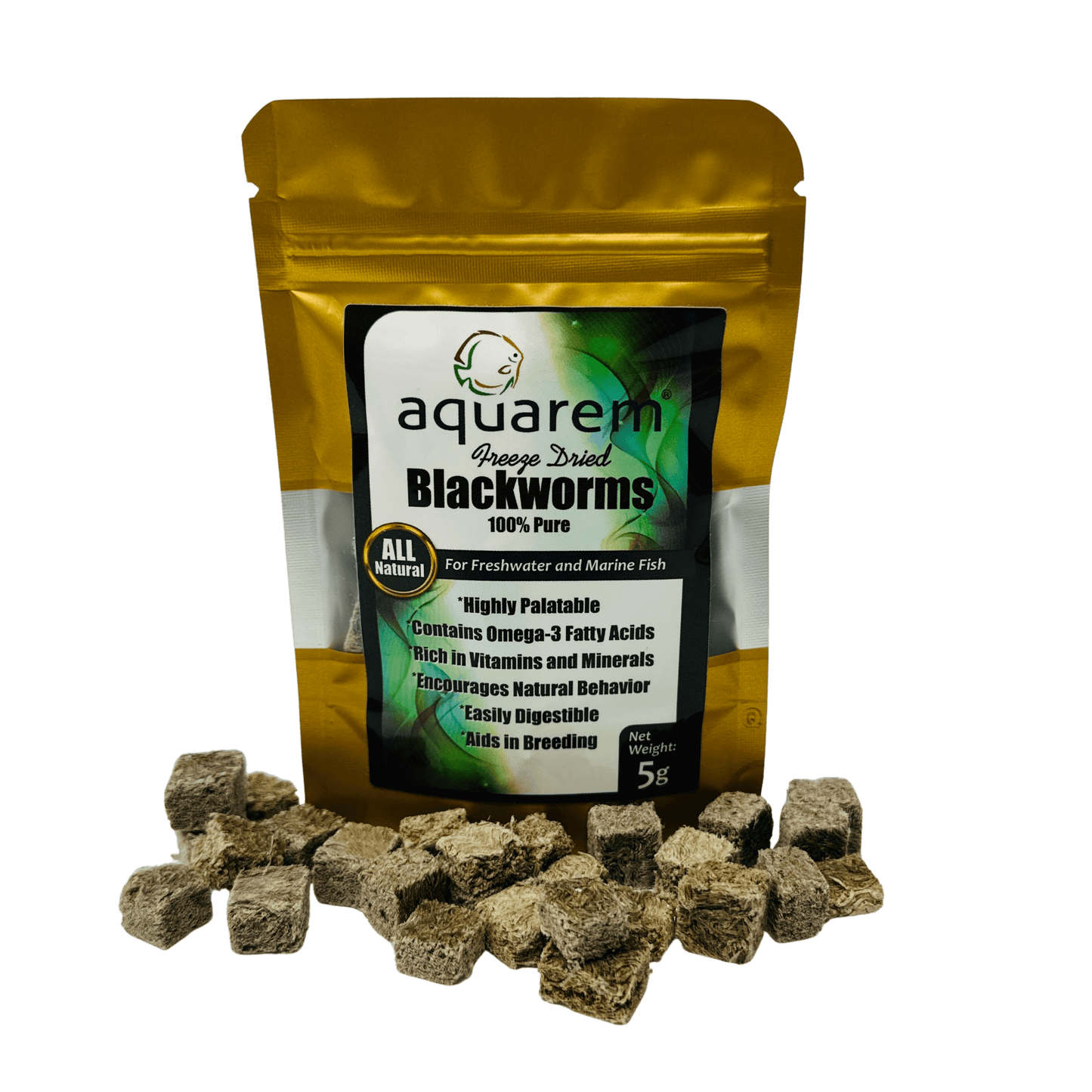 Premium Freeze Dried Blackworms - All Natural