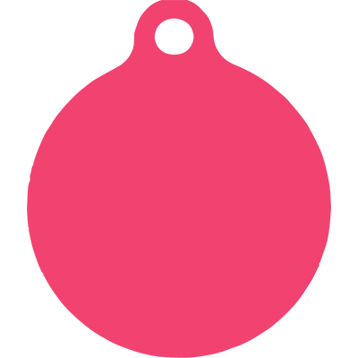 Preppy Plaid Pink HD Dog ID Tag