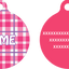 Preppy Plaid Pink HD Dog ID Tag