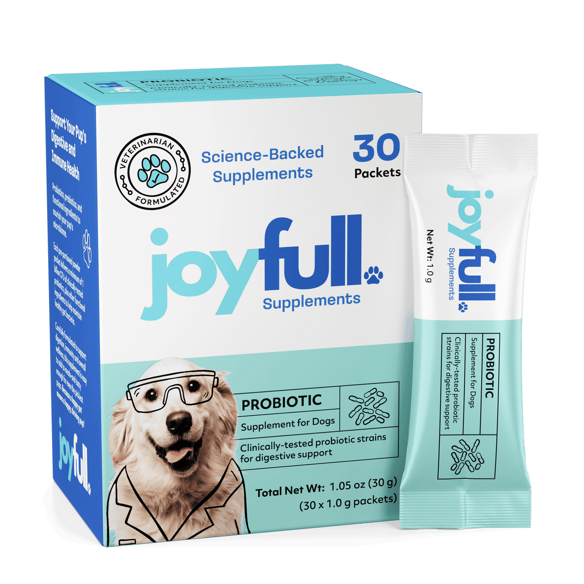 Probiotic Supplement for Dogs - 30 Packets