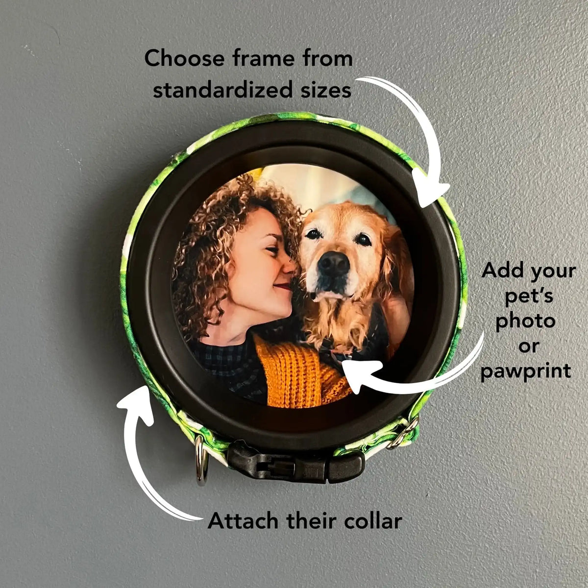 Large Dog Collar Frame and Stand Bundle | "The Labrador" Resin