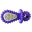 Purple TPR Pacifier Dog Chew Toy with Rope & Treat Holes, 4.9 × 2.3 in