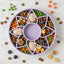 Sunflower Softie eTray Slow Feeder Dog Bowl | Soft Shallow Lick Mat | Yellow & Purple | USA Made