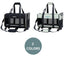Quilted Chariot Pet Carrier With Removable Wheels and Telescopic Handle