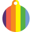Rainbow Stripes HD Dog ID Tag