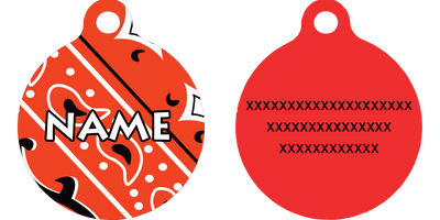 Bandana Red HD Dog ID Tag