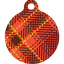 Red Kilt Plaid HD Dog ID Tag