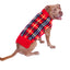 Red Tartan Plaid Dog Sweater