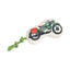 Country Living Retro Army Motorcycle Plush Dog Toy with Squeaker & Rope, 6 × 15 in