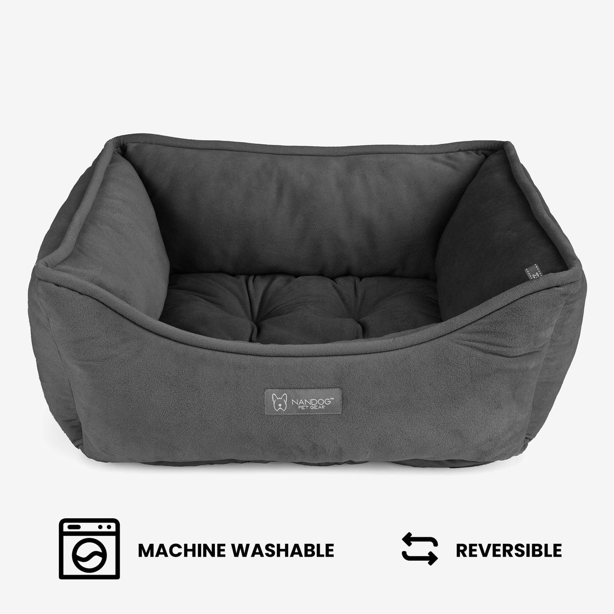 Signature Bed in Charcoal Gray