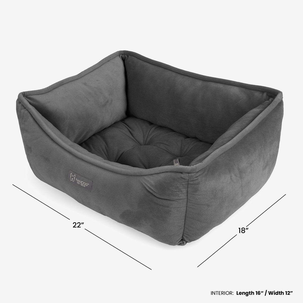 Signature Bed in Charcoal Gray