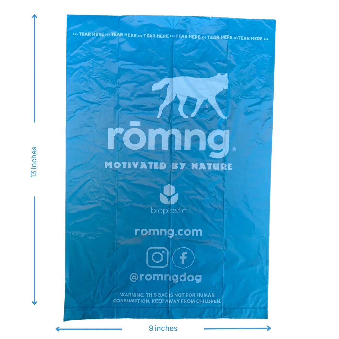 bio-based dog poop bags + bamboo dispenser 450 count