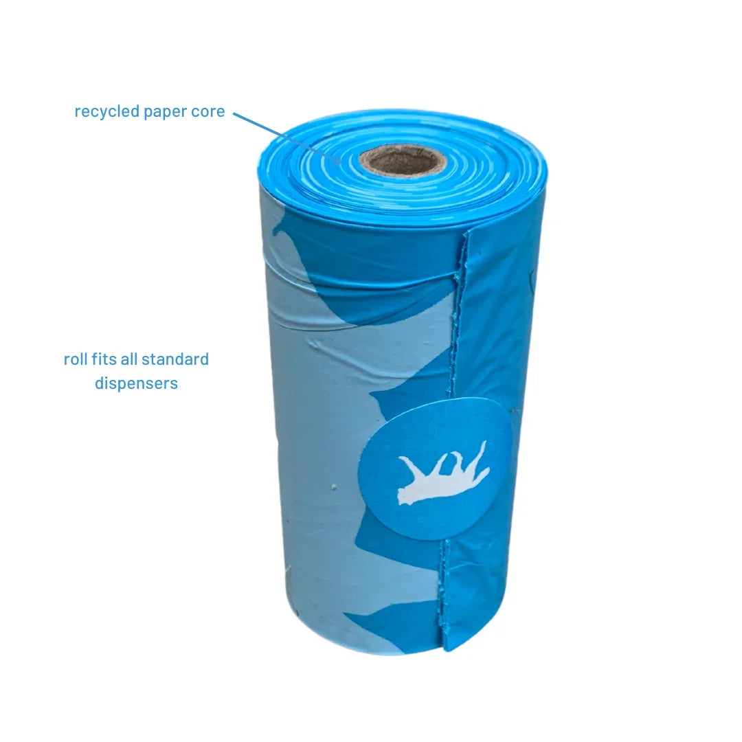 bio-based dog poop bags + bamboo dispenser 450 count