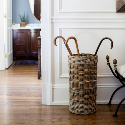 Rattan Round Umbrella Stand