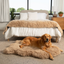 PupRug® Luxe Faux Fur Orthopedic Dog Bed -  Plush Sheep Tan