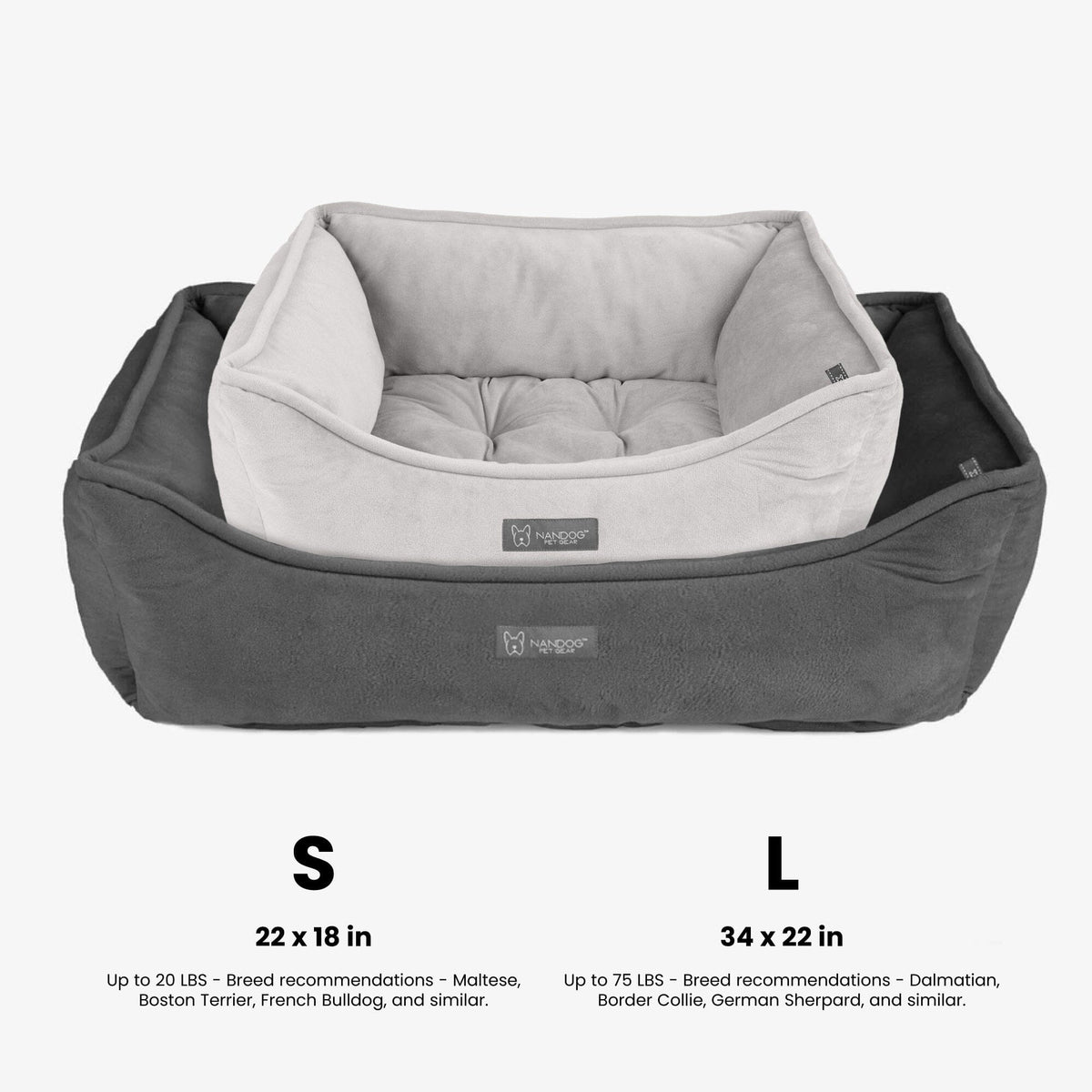 Signature Bed in Pearl Gray