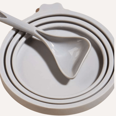 Tilley + Me Pet Food Saver Lid with Spoon - BPA-Free Silicone, Keeps Food Fresh