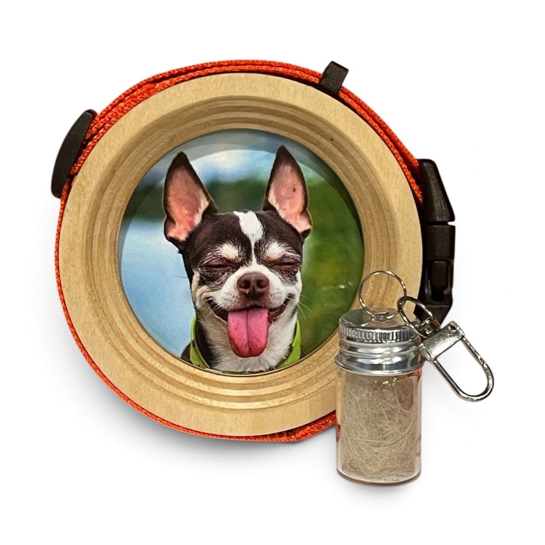 Pet Memorial Frame & Fur Keepsake Capsule Bundle