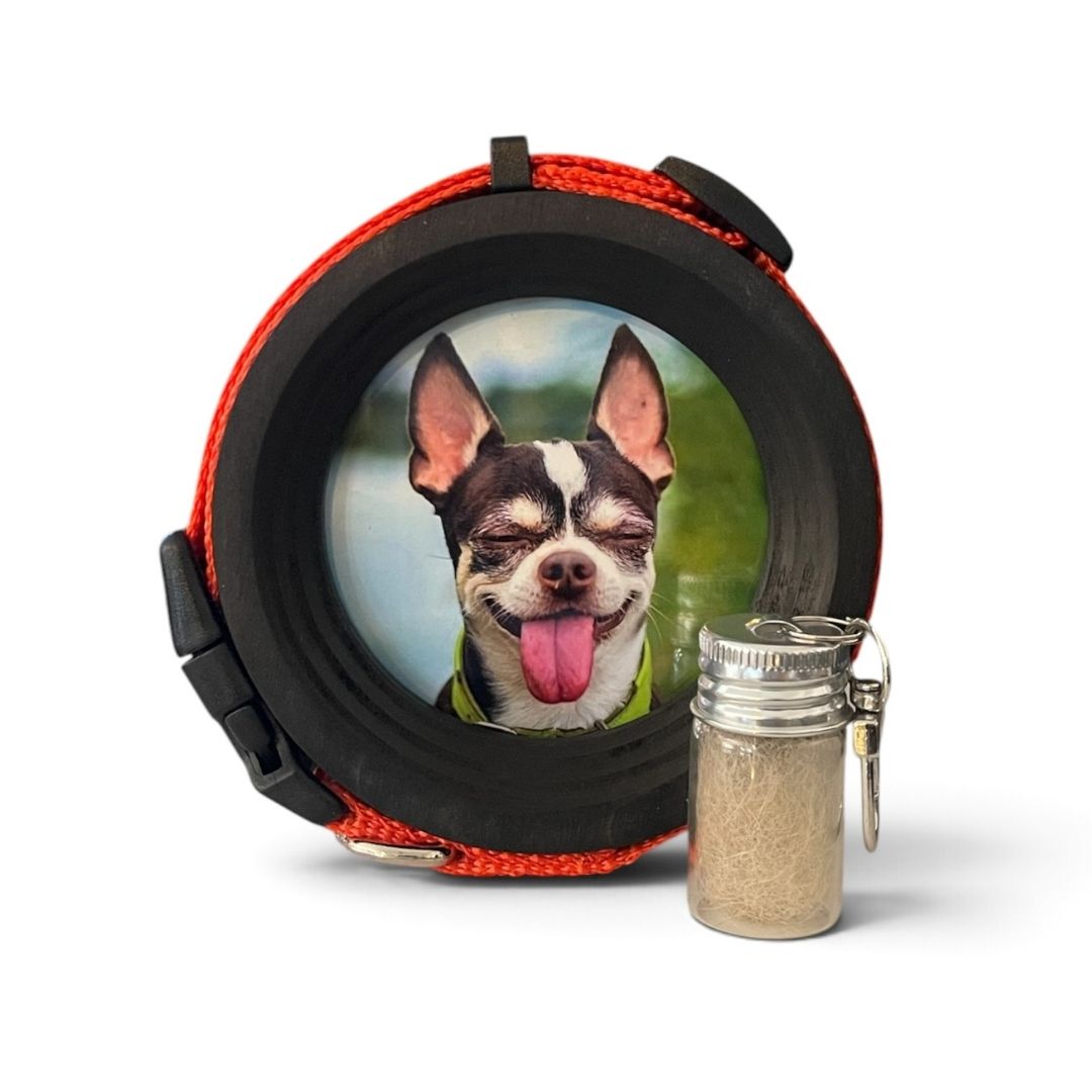 Pet Memorial Frame & Fur Keepsake Capsule Bundle
