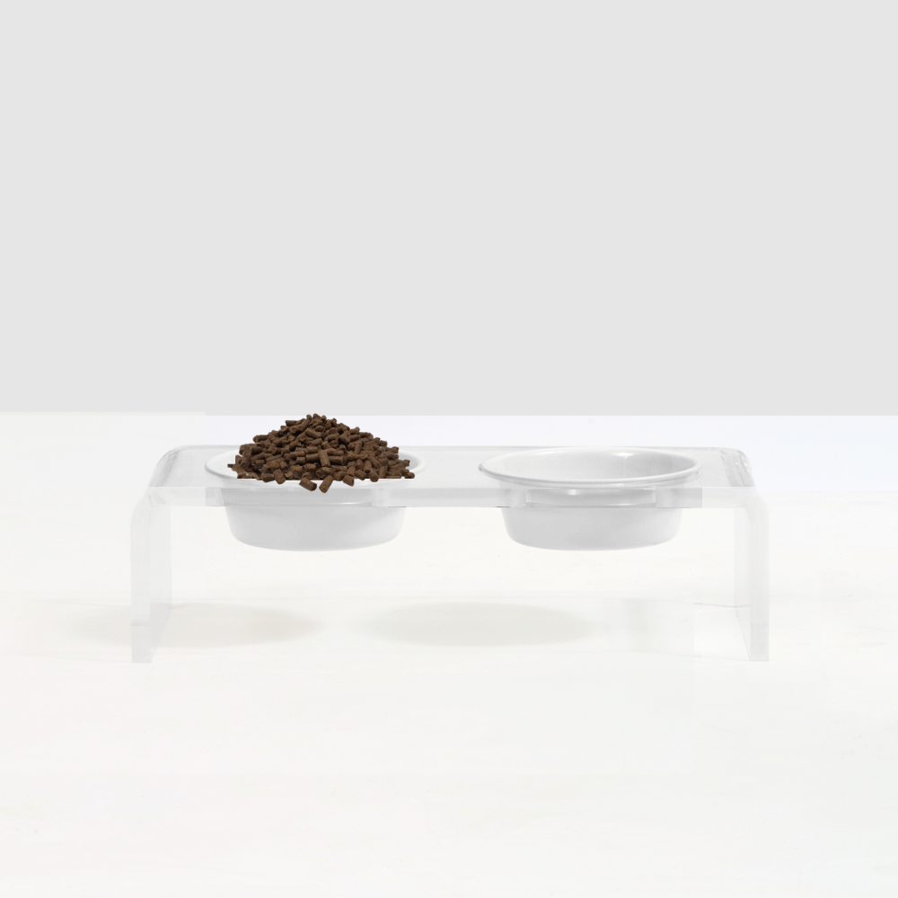 Small Black or White Bowl Feeder