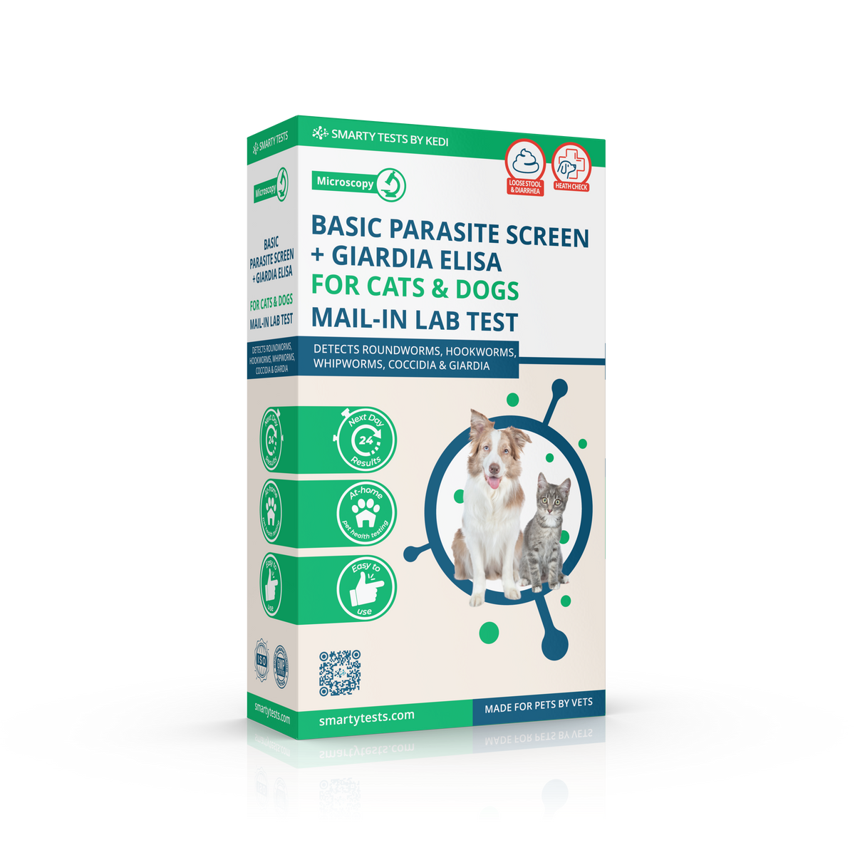 Basic Fecal Parasite Screen + Giardia ELISA - At-Home Pet Lab Test | Kedi Labs