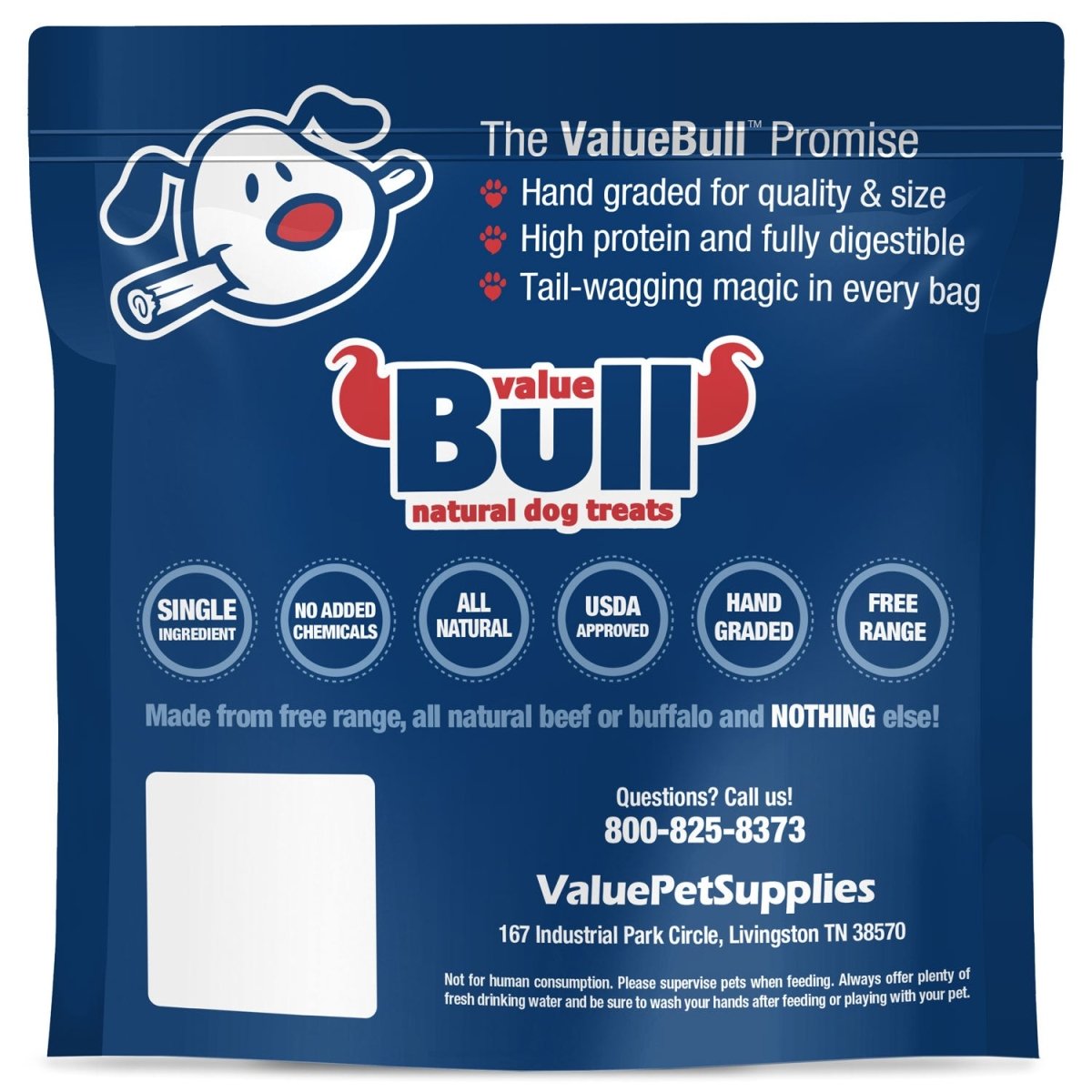 ValueBull Bully Sticks for Large Dogs, Varied Shapes, Super Jumbo 4-6 Inch, 50 Count
