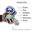 Space Panda Plush Dog Toy with Squeaker & Crinkle Paper