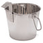 Jeffers Flat-Sided Stainless Steel Pails with Hook & Handle