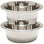 Jeffers Standard-Weight Stainless Steel Food & Water Pet Bowls