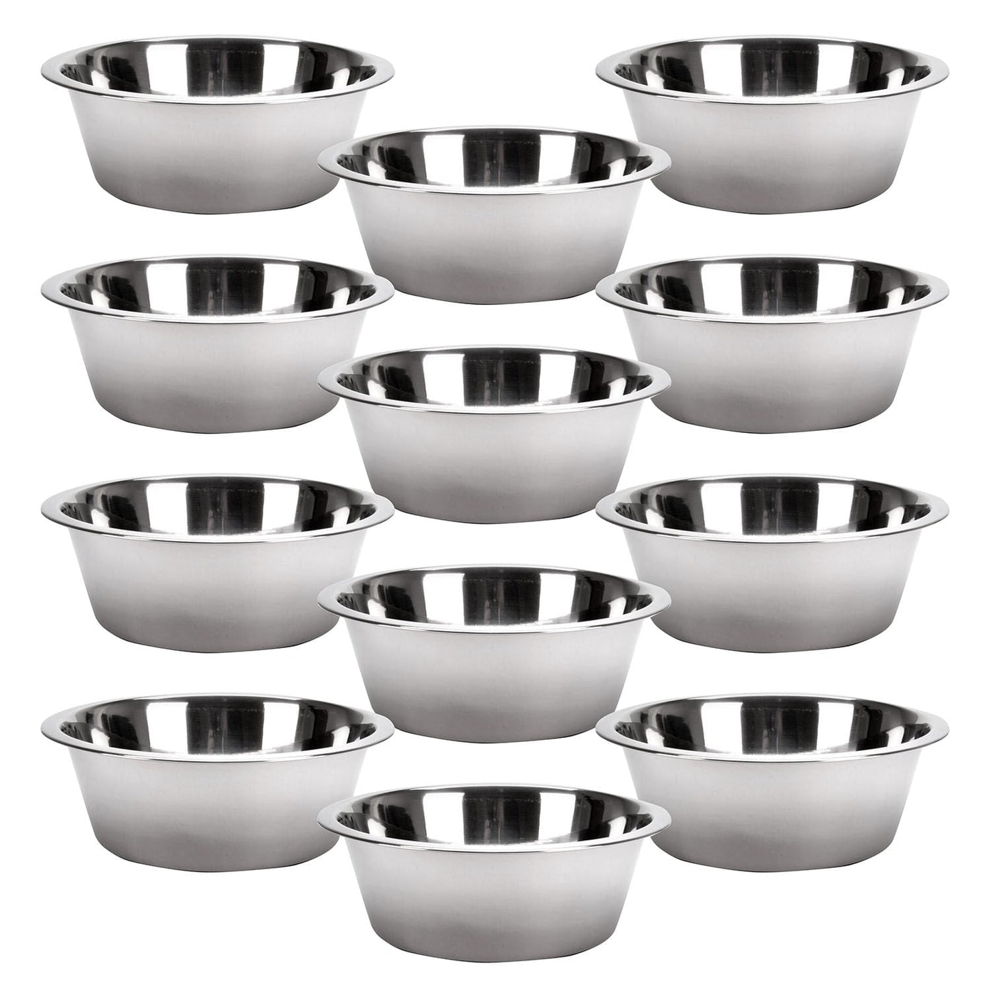 Jeffers Standard-Weight Stainless Steel Food & Water Pet Bowls