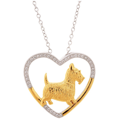 Sterling & Gold Plated Dog Breed Necklace