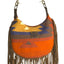 STS Crimson Sun Nellie Western Fringe Leather Trim Purse