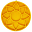 Sunflower Softie eTray Slow Feeder Dog Bowl | Soft Shallow Lick Mat | Yellow & Purple | USA Made