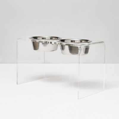 Tall Silver Double Feeder